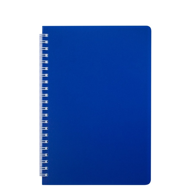 Блокнот А5 60 арк., "24554155 Bright", #, ПО, пружина, синій Buromax