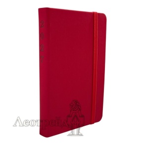 Щоденник датований Buromax А6 2027 2525-05 "Touch Me" шкірзам червоний