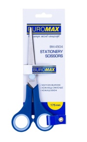 Ножиці універсальні 17,5 см з прогумованими ручками Buromax