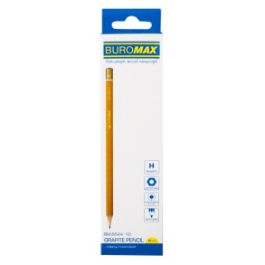 Олівець графітний для креслярської роботи H "Professional" (уп.=12 шт.) Buromax