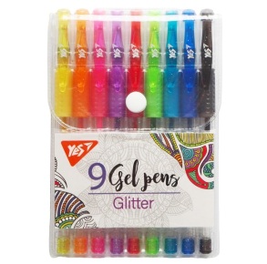 Набір ручок гелевих 9 кол. "Glitter" Yes