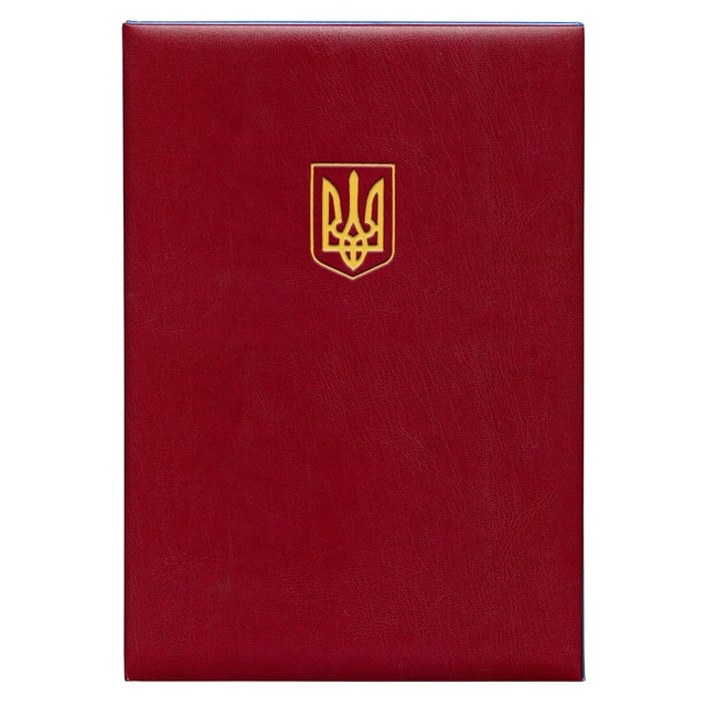 Папка А4 "До підпису. Герб" бордова Поліграфіст