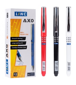 Ручка кулькова Linc "Axo", 0,7 мм, масляна основа, синя (уп.=12 шт.)