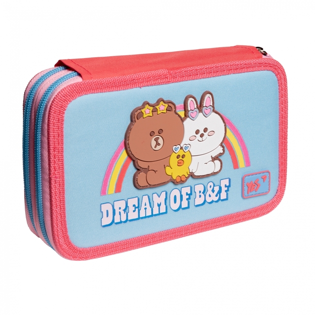 Пенал твердий Yes 2 відд. HP-01 "Line Friends"