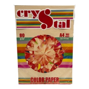 Папір "Crystal Color Paper" пастель A4, 80 г/м2, 100 арк., Peach 150/персиковий
