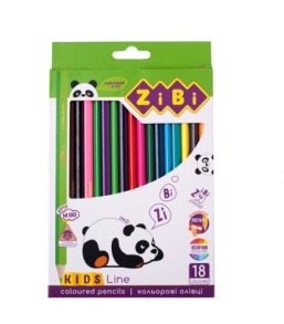 Олівці кольорові Zibi 18 кол. "Kids Line"