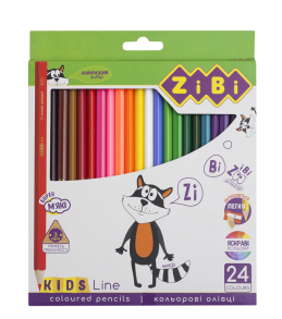 Олівці кольорові Zibi 24 кол. "Kids Line"