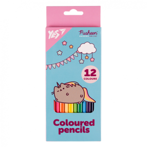 Олівці кольорові Yes 12 кол. "Pusheen"