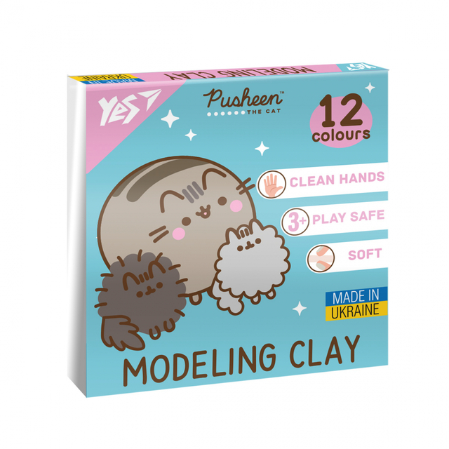 Пластилін Yes 12 кол. 240 г "Pusheen"