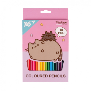 Олівці кольорові Yes 18 кол. "Pusheen" 