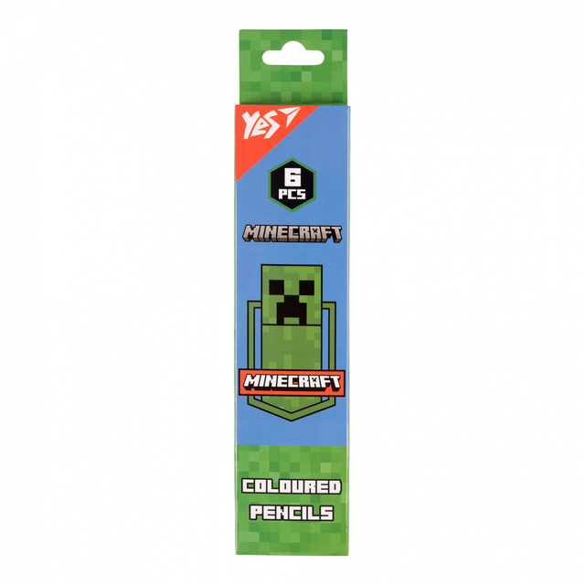 Олівці кольорові Yes 6 кол. "Minecraft Creeper"