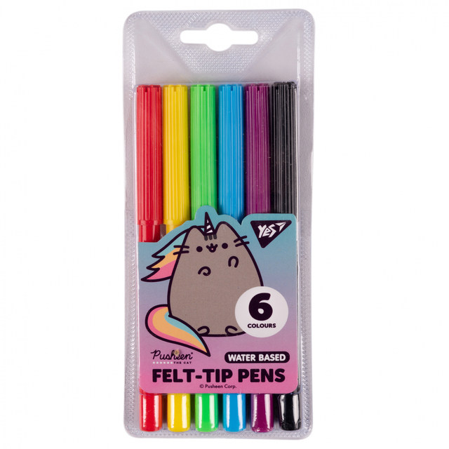 Фломастери Yes 6 кол. "Pusheen Rainbow"