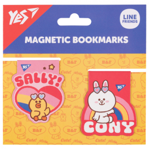 Закладка магнітна "Line Friends Sally And Cony" (планшет=2 шт.) Yes