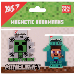 Закладка магнітна "Minecraft Friends" (планшет=2 шт.) Yes