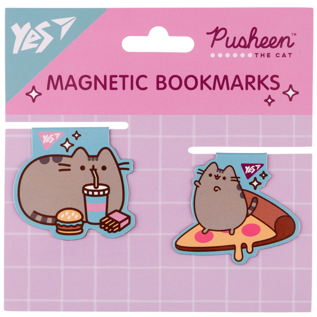 Закладка магнітна "Pusheen Food" (планшет=2 шт.) Yes