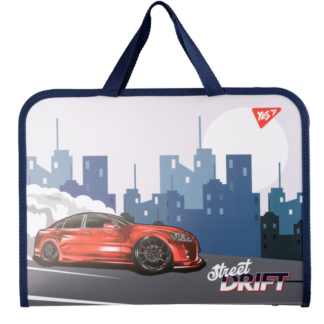 Портфель дитячий пластиковий з тканинними ручками FC "Drift Attack" Yes