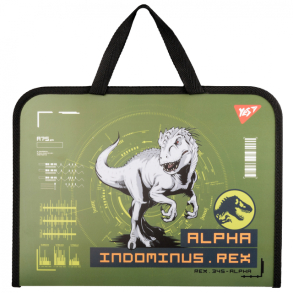 Портфель дитячий пластиковий з тканинними ручками В4 "Jurassic World" Yes