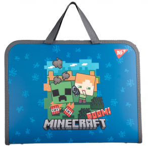 Портфель дитячий пластиковий з тканинними ручками В4 "Minecraft Alex" Yes