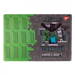 Покриття настільне дитяче А3 "Таблиця множення. Minecraft Heroes" пластикове Yes