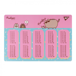 Покриття настільне дитяче А3 "Таблиця множення. Pusheen Purrfect" пластикове Yes