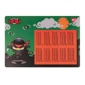 Покриття настільне дитяче А3 "Таблиця множення. Ninja" пластикове Yes