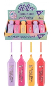 Набір маркерів текстових 12 шт. "Galaxy Glitter" Yes