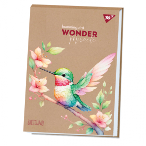 Альбом для малювання А4 30 арк., 100 г/м2, склейка "Крафт. Hummingbird" Yes