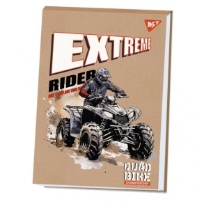Альбом для малювання А4 20 арк., 100 г/м2, склейка "Крафт. Extreme Rider" Yes