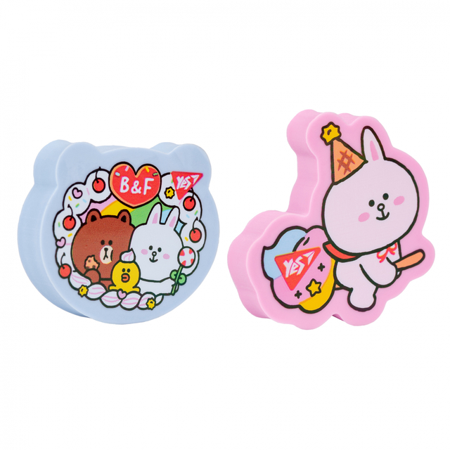 Гумка для стирання Yes фігурна "Line Friends" (уп.=51 шт.)