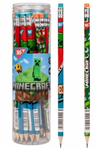 Олівець графітний HB з ластиком/круглий "Minecraft" (уп.=36 шт.) Yes