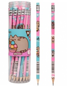 Олівець графітний HB з ластиком/круглий "Pusheen Heroes" (уп.=36 шт.) Yes