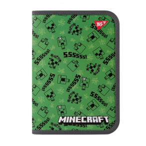 Папка для зошитів пластикова на блискавку В5 "Minecraft Creeper" Yes