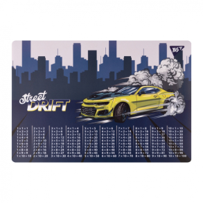 Покриття настільне дитяче А3 "Таблиця множення. Drift" пластикове Yes