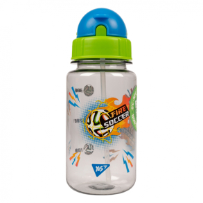 Пляшка для води 380 мл з трубочкою "Football" Yes