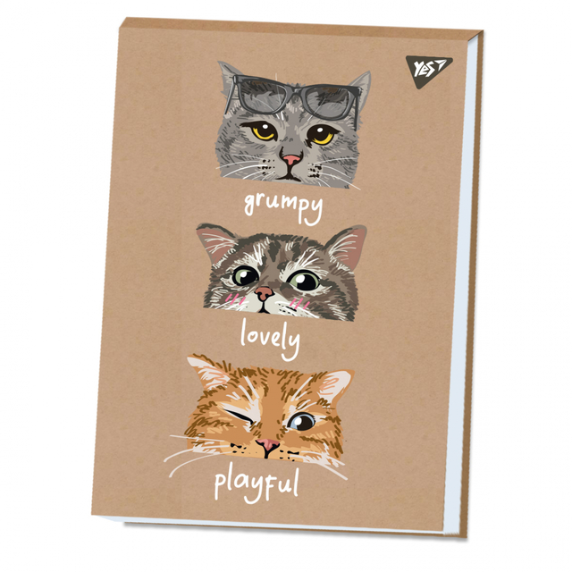 Альбом для малювання А4 20 арк., 100 г/м2, склейка "Крафт. Cats" Yes