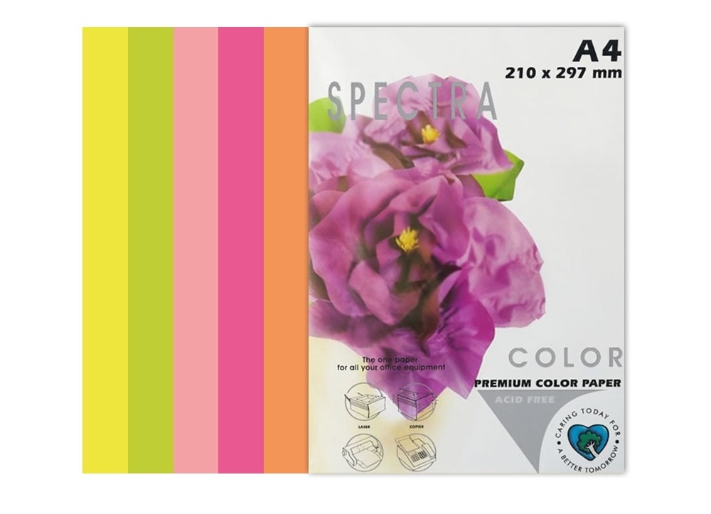 Папір "Spectra Color" rainbow A4 75 г/м2, Pack Cyber IT 82, 5*20/100 арк.