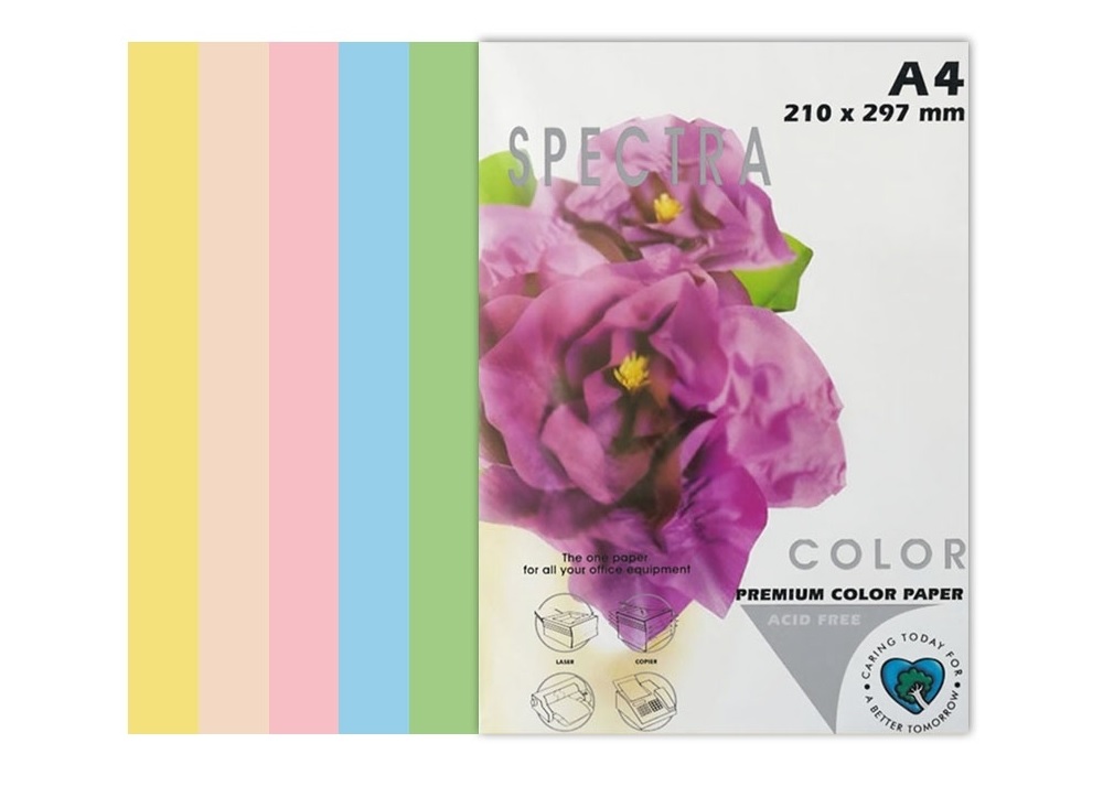 Папір "Spectra Color" rainbow A4 80 г/м2, Pack Light IT 82T, 5*20/100 арк.
