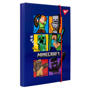 Папка для зошитів картонна на гумку В5 "Minecraft" Yes