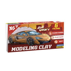 Пластилін Yes 6 кол. 120 г "Drift King"