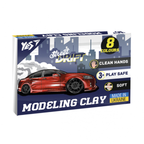 Пластилін Yes 8 кол. 120 г "Drift King"