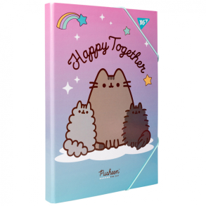 Папка для праці картонна на гумку В4 "Pusheen" Yes