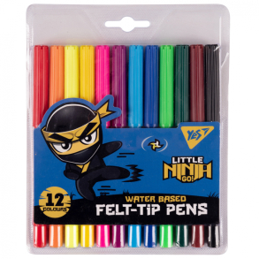 Фломастери Yes 12 кол. "Ninja"