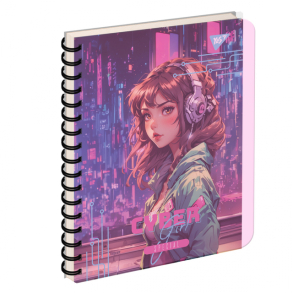 Блокнот на відділення А5 144 арк. "Cyber Girl" Yes