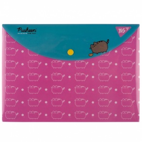 Папка на кнопку пластикова В5 "Pusheen" (уп.=10 шт.) Yes