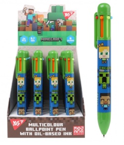 Ручка кулькова 6в1 дитяча "Minecraft" (уп.=24 шт.) Yes