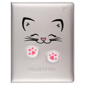 Щоденник шкільний Yes А5 40 арк. PU-шкіра "Pussycat"