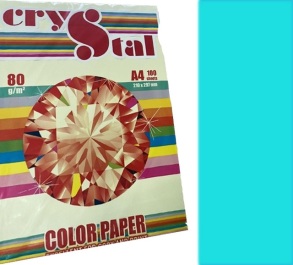 Папір "Crystal Color Paper" пастель A4, 80 г/м2, 100 арк., Ocean 120/світло-блакитний