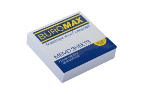 Папір для нотаток 80*80*20 мм, клеєний/білий Buromax