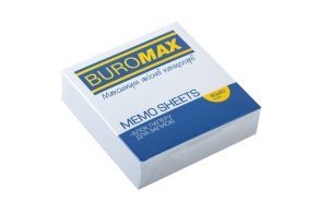 Папір для нотаток 80*80*20 мм, неклеєний/білий Buromax