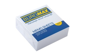Папір для нотаток 80*80*30 мм, клеєний/білий Buromax